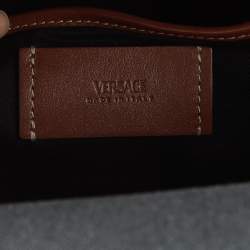 Pre Owned Versace Brown/Multicolor La Greca Signature Coated Canvas Backpack