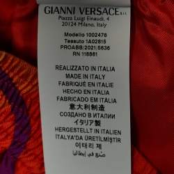 Versace Multicolor Printed Silk Medusa Music Shorts XL