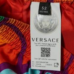 Versace Multicolor Printed Silk Medusa Music Shorts XL