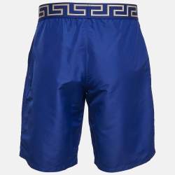 Versace Blue Greca Border Detail Boardshorts M