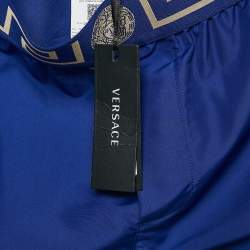 Versace Blue Greca Border Detail Boardshorts M