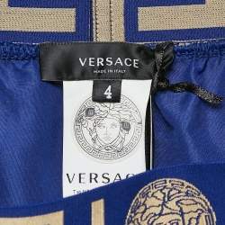 Versace Blue Greca Border Detail Boardshorts M