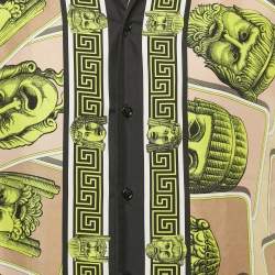 Versace Multicolor Printed Silk Button Front Sleeveless Shirt S