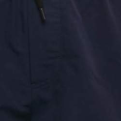 Pre Owned Versace Navy Blue Cotton Poplin Pocket Detail Shorts S
