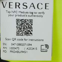 Versace Neon Green Greca Border Swim Shorts M