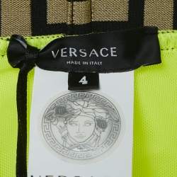 Versace Neon Green Greca Border Swim Shorts M