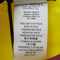 Versace Yellow/Pink Greca Border Synthetic Swim Shorts M