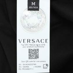 Versace Black Jersey Logo Print T-Shirt M