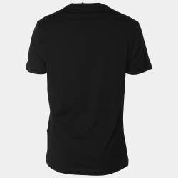Versace Black Jersey Logo Print T-Shirt M