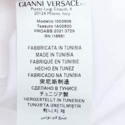 Pre Owned Versace White Jersey Logo Print T-Shirt L