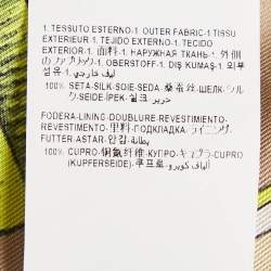 Pre Owned Versace Green Silk Le Maschere College Fit Shorts XL