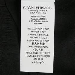 مملوكة مسبقًا Versace Black Medusa Embroidery Cotton Taylor Fit T-Shirt L
