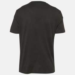 مملوكة مسبقًا Versace Black Medusa Embroidery Cotton Taylor Fit T-Shirt L