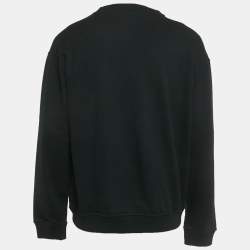 مملوكة مسبقًا Versace Black Medusa Head Printed Cotton Knit Pullover XXL  