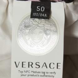 Pre Owned Versace Purple/Pink La Greca Signature Print Lawn Shorts L