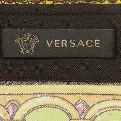 Pre Owned Versace Multicolor Baroque Print Silk Button Down Shirt M