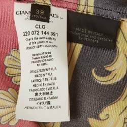 Pre Owned Versace Multicolor Baroque Print Silk Button Down Shirt M