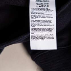 Pre Owned Versace Navy Blue Logo Embroidered Cotton Taylor Fit Sweatshirt L