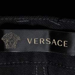 Versace  Black Denim Printed Detail Taylor Fit Jeans XL