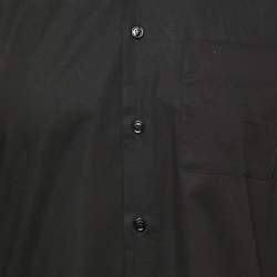 Versace Black Cotton Button Front Full Sleeve Shirt M