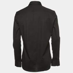 Versace Black Cotton Button Front Full Sleeve Shirt M