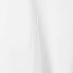 Pre Owned Versace White Cotton Crystal Button Detail Tailored Shirt XL