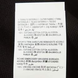 مملوكة مسبقًا Versace Black Cotton Pique Logo Embroidered Polo T-Shirt XL