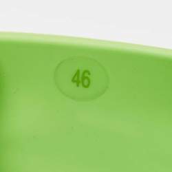 Versace Neon Green Rubber Palazzo Pool Slides Size 46