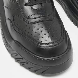 Versace Black Leather Odissea Sneakers Size 46