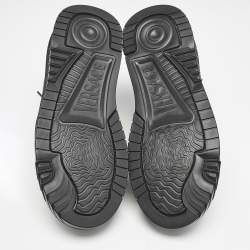 Versace Black Leather Odissea Sneakers Size 46