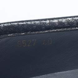 Pre Owned Versace Black Snakeskin Leather Medusa Loafers Size 40