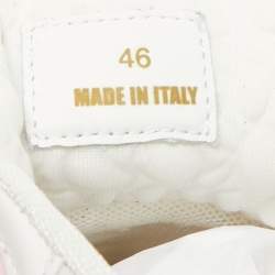 Pre Owned Versace Multicolor Canvas and Leather Trigreca Sneakers Size 46