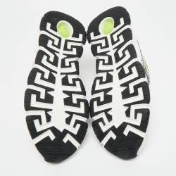 Pre Owned Versace Multicolor Canvas and Leather Trigreca Sneakers Size 46