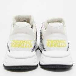 Pre Owned Versace Multicolor Canvas and Leather Trigreca Sneakers Size 46