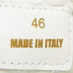 Pre Owned Versace Multicolor Canvas and Leather Trigreca Sneakers Size 46