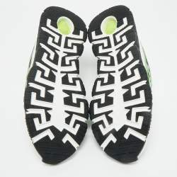 Pre Owned Versace Multicolor Canvas and Leather Trigreca Sneakers Size 46