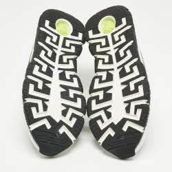 Pre Owned Versace Multicolor Canvas and Leather Trigreca Sneakers Size 46