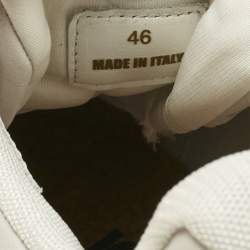 Pre Owned Versace Multicolor Canvas and Leather Trigreca Sneakers Size 46