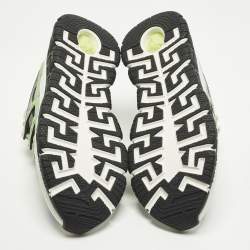 Pre Owned Versace Trigreca Size 46 Multicolor Canvas and Leather  Low Top Sneakers