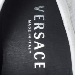 Versace White Leather Medusa Detail Slip On Loafers Size 41