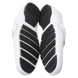 Versace White Leather Medusa Detail Slip On Loafers Size 41