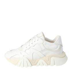 Versace White Leather Squalo Platform Sneakers Size  40