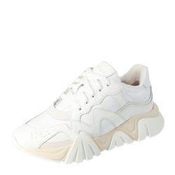 Versace White Leather Squalo Platform Sneakers Size  40