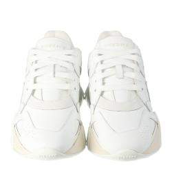 Versace White Leather Squalo Platform Sneakers Size 45