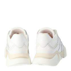 Versace White Leather Squalo Platform Sneakers Size 45