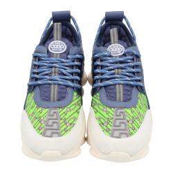 Versace Multicolor Chain Reaction Baroque Print Sneakers Size 41
