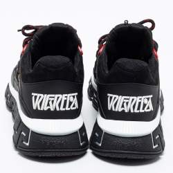 Pre Owned Versace Multicolor Barocco Print Nylon and Rubber Trigreca Low Top Sneakers Size 43