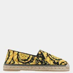Versace yellow/Black Baroque print Espadrillas Size EU 44