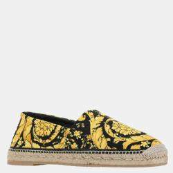 Versace yellow/Black Baroque print Espadrillas Size EU 44