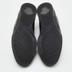 Versace Black Leather Medusa Low Top Sneakers Size 44